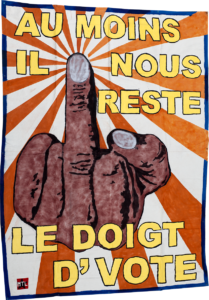 LE DOIGT DE VOTE (2017) 305cmX239cm